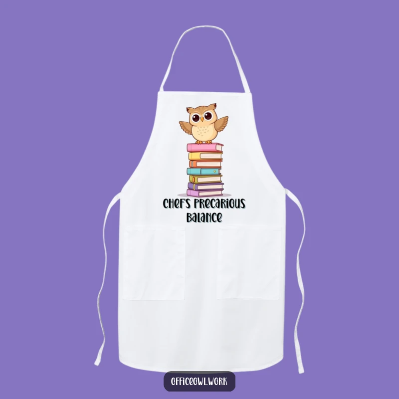 Funny Owl Folder Apron - Kitchen Balancing Bird Humor Gift