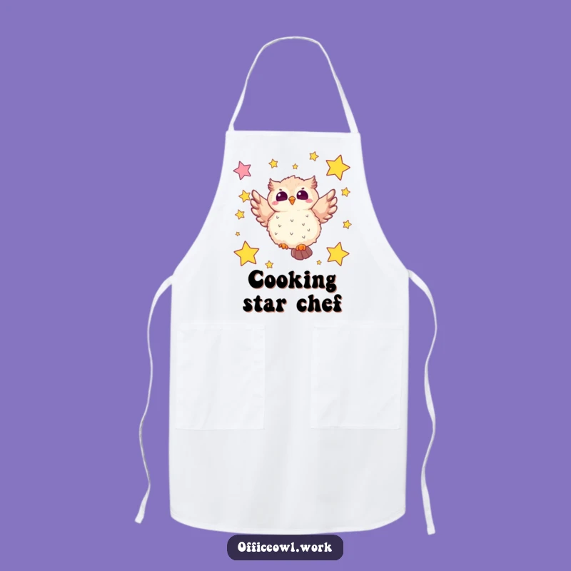 Funny Flying Owl Sticky Note Apron: Cook with Hilarious Creativity