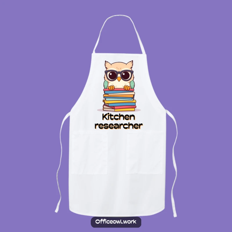 Funny Scholar Owl Apron: Cook with Hilarious Wisdom