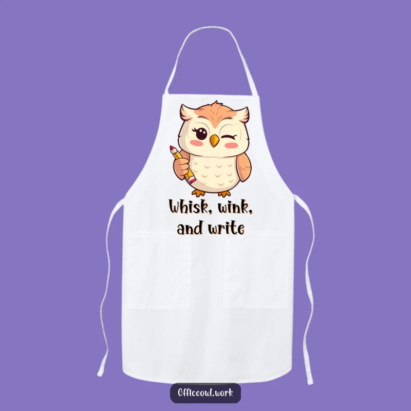 Funny Kawaii Owl Pencil Apron - Creative Fun for Your Funny Gift Artist