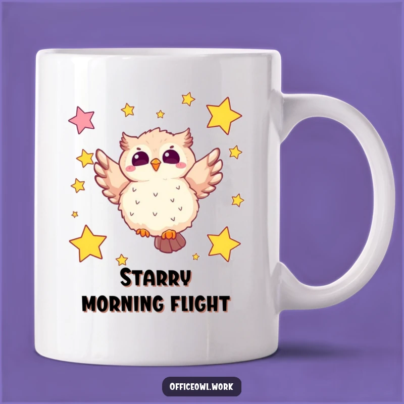 Funny Flying Owl Sticky Note Mug: A Hilarious Gift for Dreamers