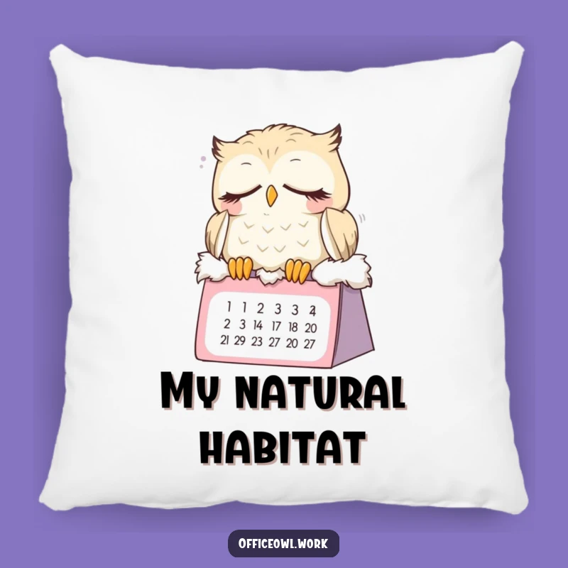Funny Sleepy Owl Pillow - Cute Dozing Bird Decorative Cushion Gift