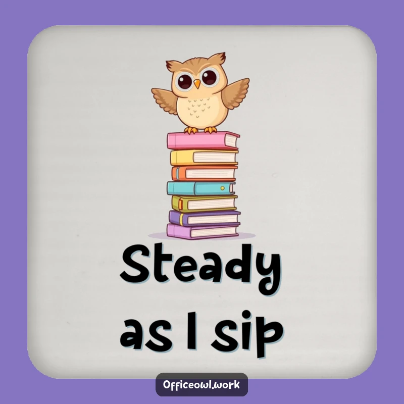 Funny Owl Folder Coaster - Playful Balancing Bird Protection Gift