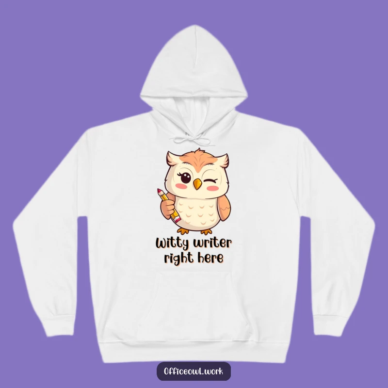 Cozy Funny Kawaii Owl Pencil Hoodie - Get Creative with This Funny Gift