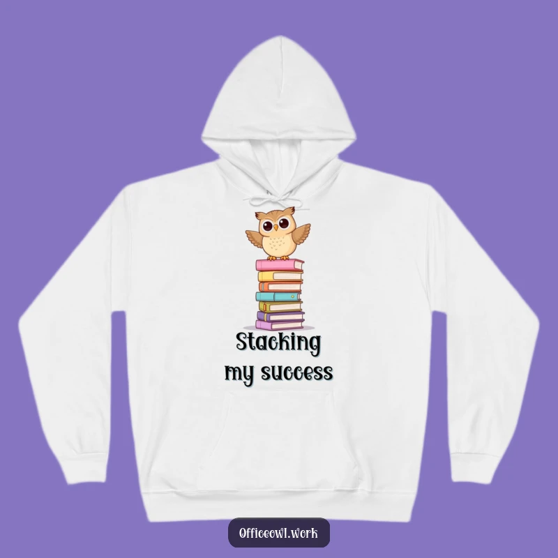 Funny Owl Folder Hoodie - Cozy Playful Balancing Bird Gift