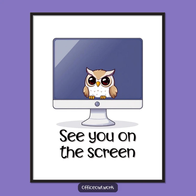 Free Printable Wall Art: Peeking Owl Design, Whimsical Downloadable Decor
