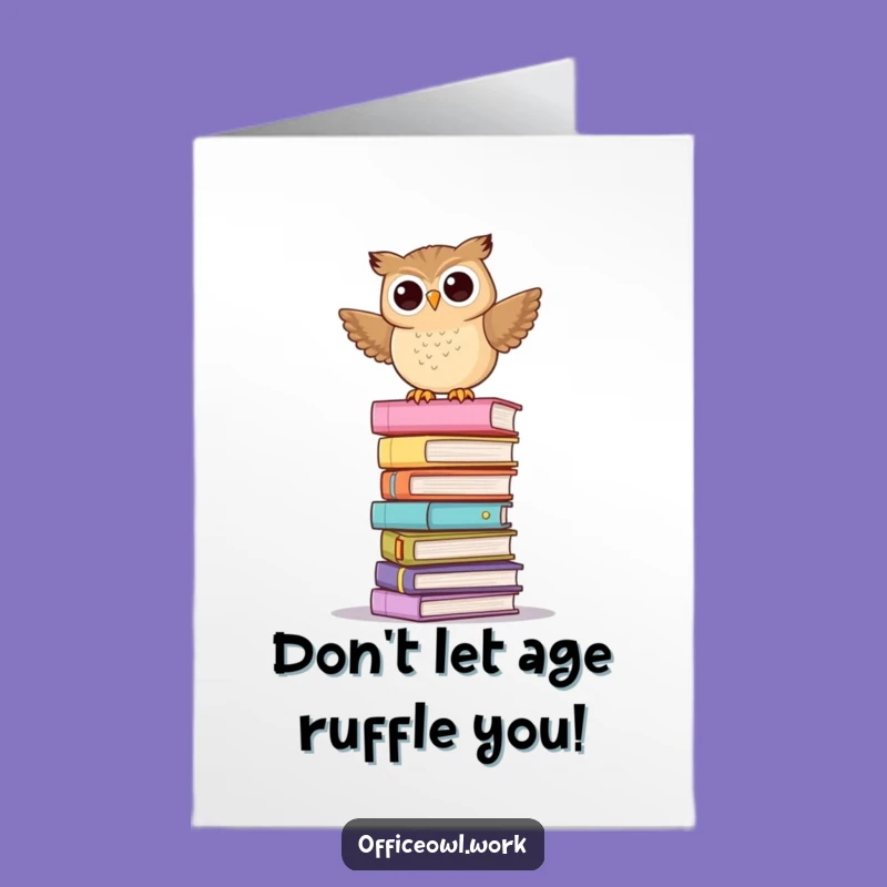 Free Printable Birthday Card: Balancing Owl Design, Funny Downloadable Gift