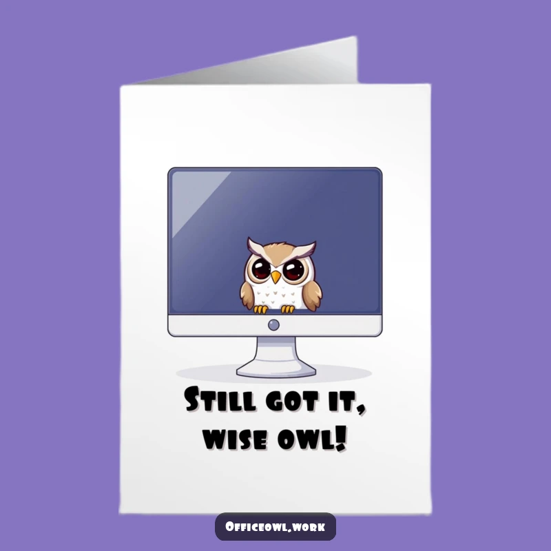 Free Printable Birthday Card: Peeking Owl Design, Funny Downloadable Gift