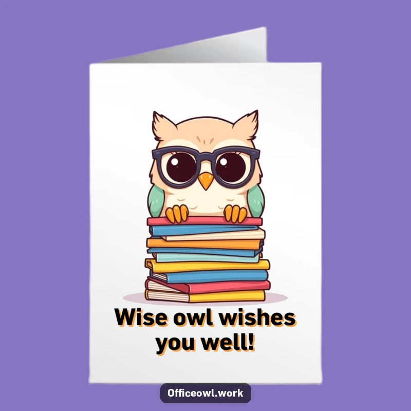 Free Printable Owl Birthday Card: Specs & Papers Downloadable Humour
