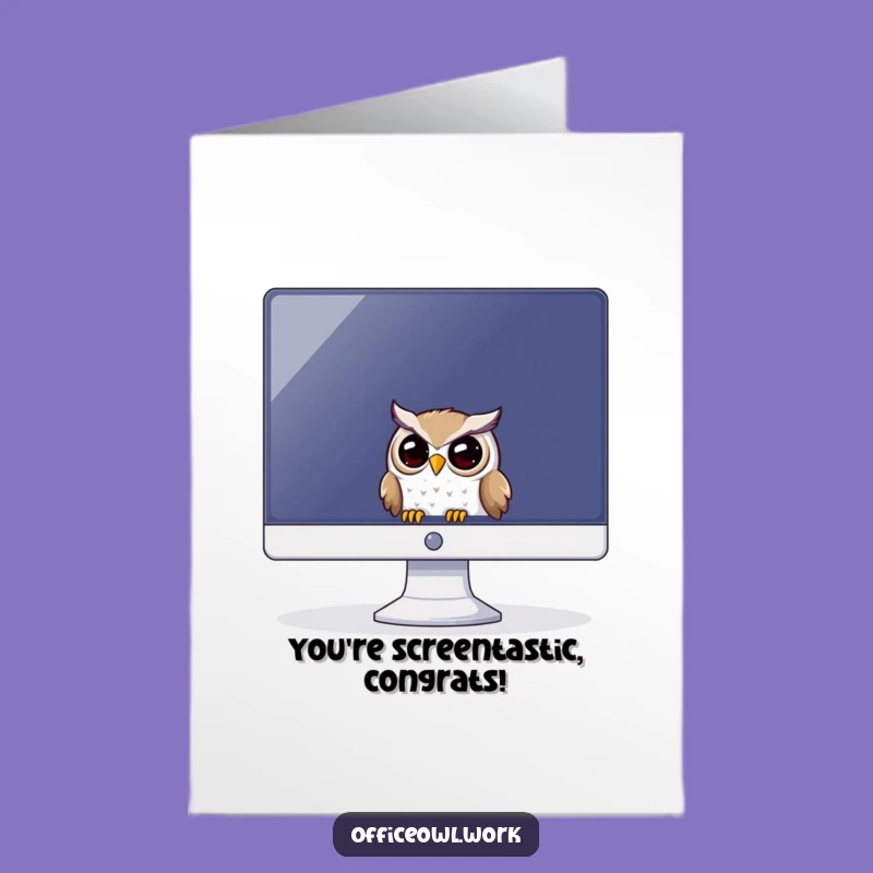 Free Printable Congrats Card: Peeking Owl, Unique Downloadable Gift