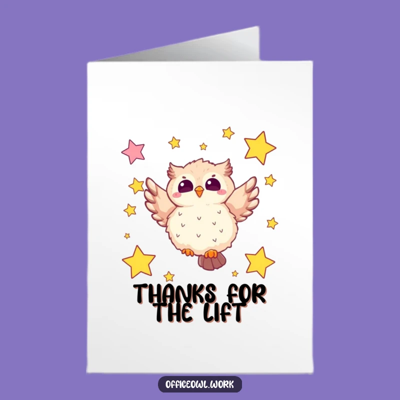 Free Printable Owl Thank You Card: Starry Gratitude Soar Gift