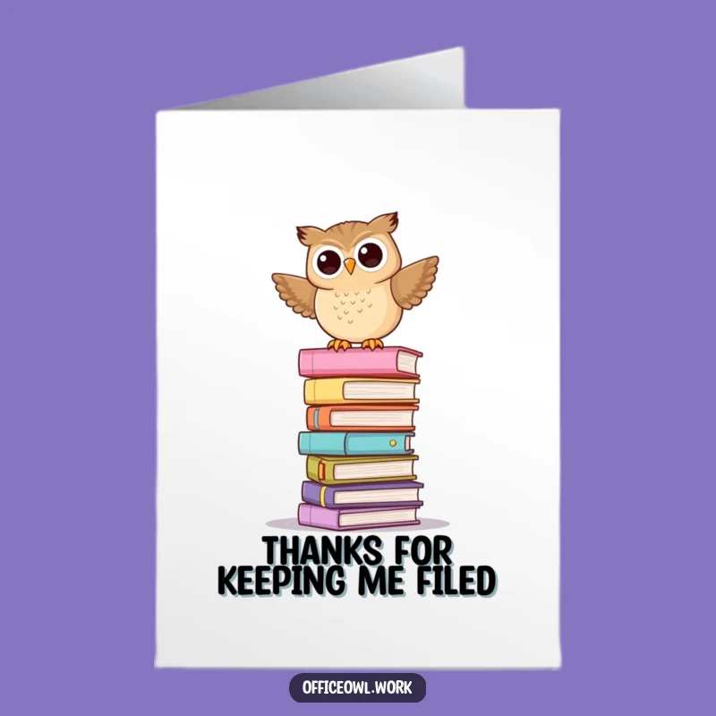 Free Printable Thank You Card: Balancing Owl, Heartfelt Downloadable Gift
