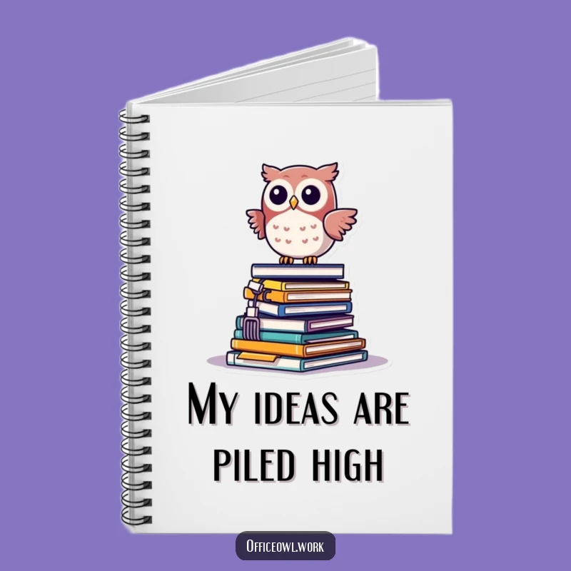Funny Kawaii Owl Office Pile Notebook - Plan Your Day with This Funny Gift