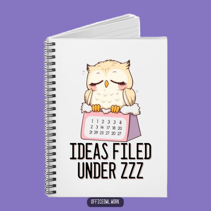 Funny Sleepy Owl Notebook - Cute Dozing Bird Journal for Note-Taking Fun