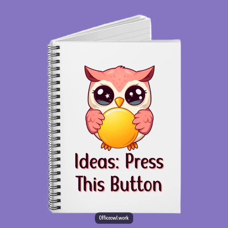 Funny Kawaii Owl Button Pressing Notebook - Jot Down Ideas with This Funny Gift