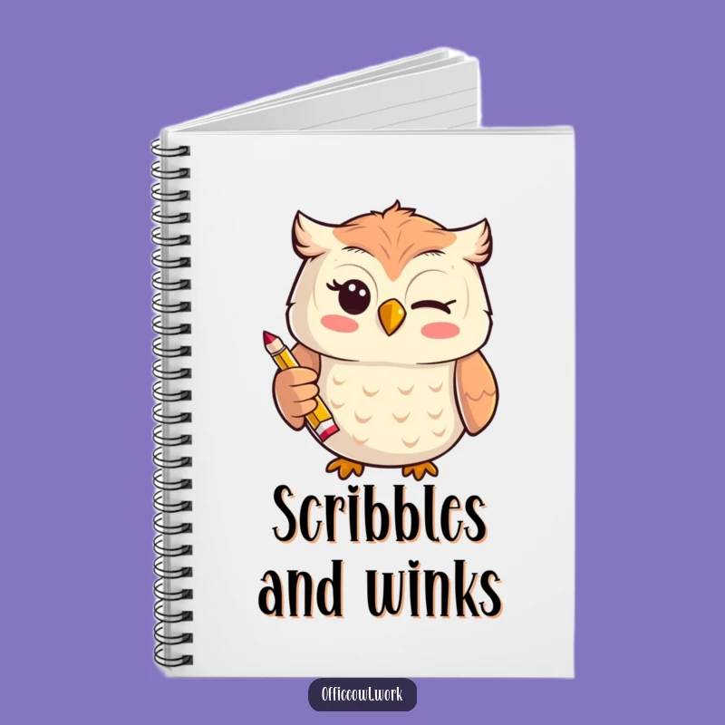 Funny Kawaii Owl Pencil Notebook - Jot Down Ideas with This Funny Gift
