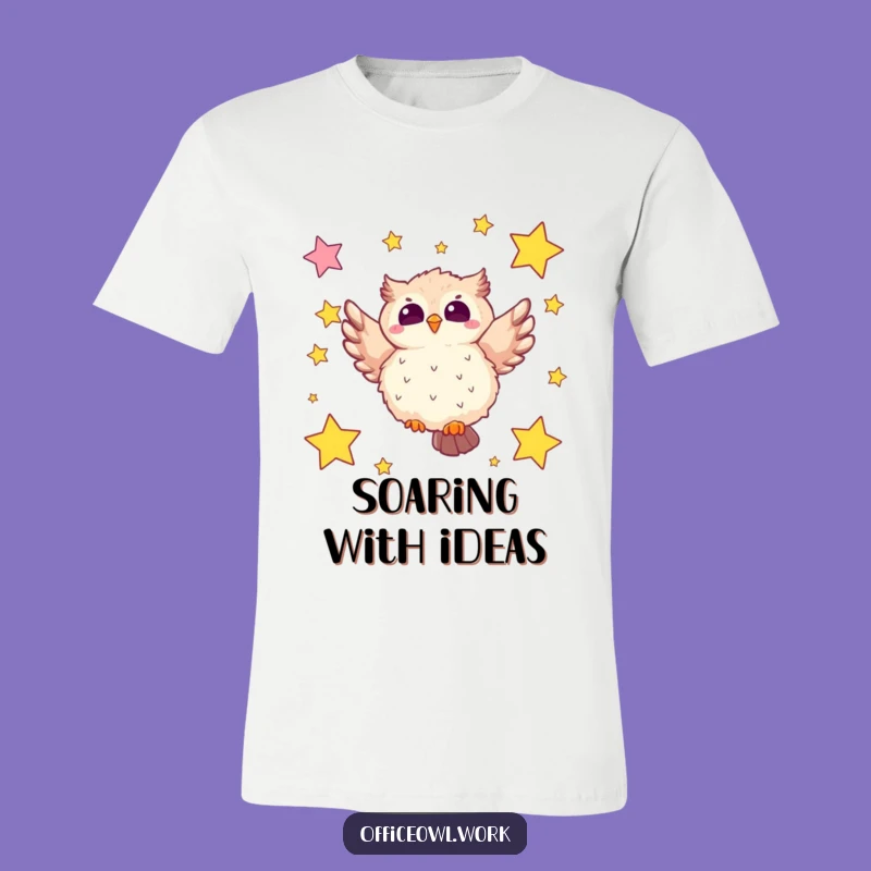 Funny Flying Owl Sticky Note T-Shirt: Express Your Dreams Hilariously