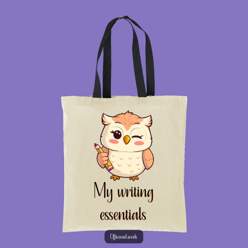 Funny Kawaii Owl Pencil Tote Bag - Your Creative Funny Gift Companion