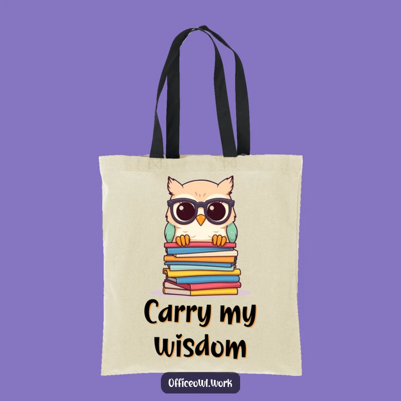 Funny Scholar Owl Tote Bag: Your Hilarious Carry-All for Books