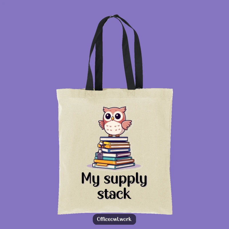 Funny Kawaii Owl Office Supplies Tote Bag - Carry Your Chaos with This Funny Gift